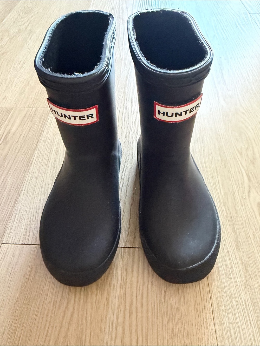 Hunter Kids Black Mid-Calf Waterproof Rain Boots